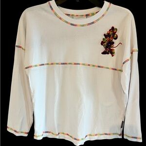Disney Parks Rainbow Minnie Mouse Yarn Spirit Jersey size youth extra large